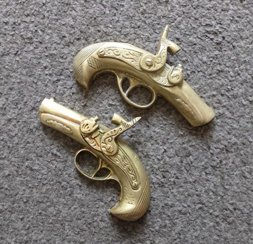 Pair brass wall hanging - pair,