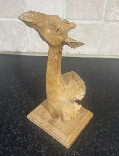 Giraffe sculpture hand carved - giraffe,