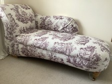 Beautiful Chaise Long in a William Morris print fabric by Multiyork.Hardly used.