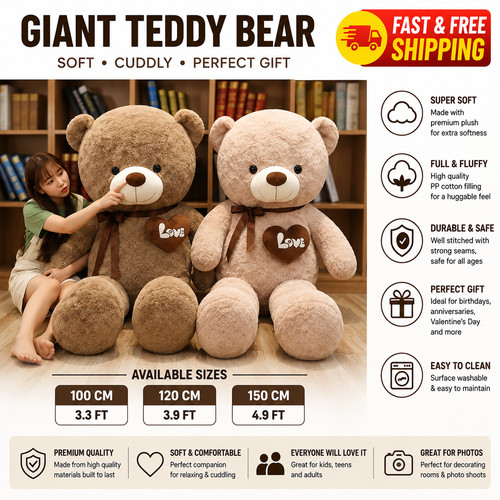 Large high quality teddy bear - large,