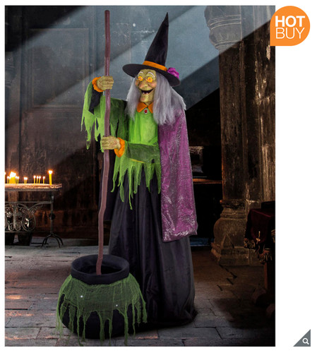 Halloween 177cm animated - 177cm, witch