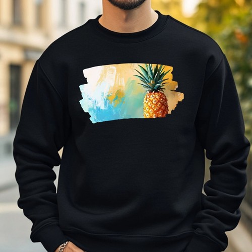 Pineapple portrait sweatshirt - pineapple,