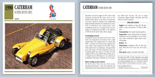 Caterham super seven hpc - seven,