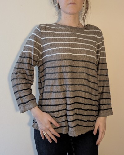 Stripes brown knitwear croft - stripes,