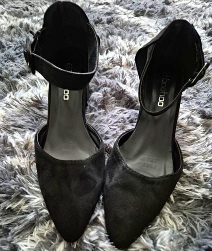 Boohoo black faux suede - black,