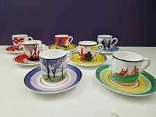 WEDGWOOD CLARICE CLIFF CAFE CHIC coffee cup & saucer - assorted designs