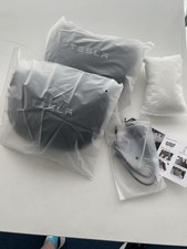 Tesla Nappa Leather Seat Headrest Pillow. 2x Black Perfect Condition Neck Pillow