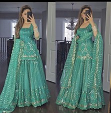 Green  Gold Heavy Embroidered