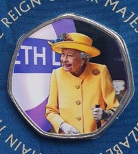 The Land of Hope And Glory 50p Shaped Coin Queen Elizabeth II Elizabeth Line