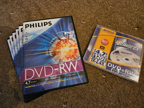 Blank rewritable dvds 6 - blank, dvds,