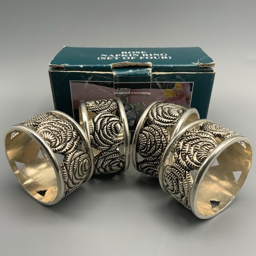 Vintage napkin rings silver - napkin,