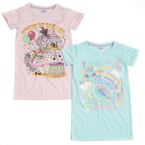 Girls fun print short sleeve - short,