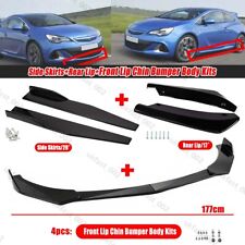 Side Skirt+Rear Lip+Front Bumper Body Spoiler Splitter For Vauxhall Astra Opel #