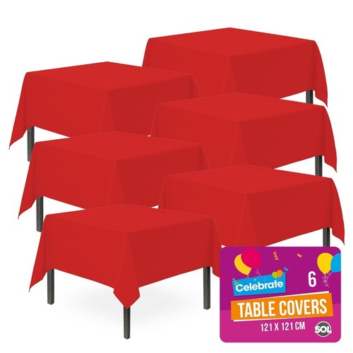 6pk red plastic - red, covers