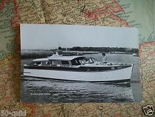 1960s NORFOLK BROADS CRUISER ‘BROADLAND SWAN’ RIPPLECRAFT BOATYARD POSTCARD 