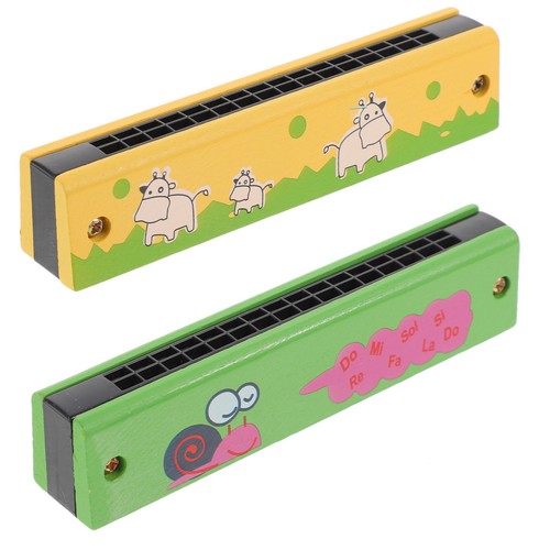 Wooden harmonica for beginners - wooden,