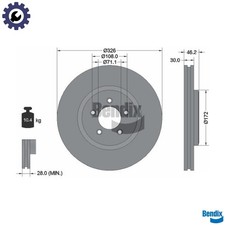 2x BRAKE DISC BDS1707HC FOR