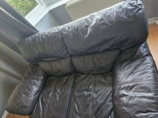 2 Seater Brown Leather Sofa Chair Premium Quality