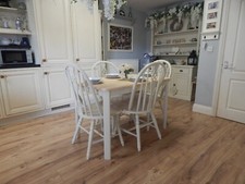 Solid Beech dining table & 4