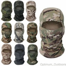 Lightweight Breathable Camouflage Balaclava Airsoft Army Face Head Cover Camo UK