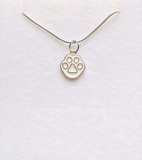 Stunning Baby Pink Paw Enamel Pendant And 925 Silver Chain