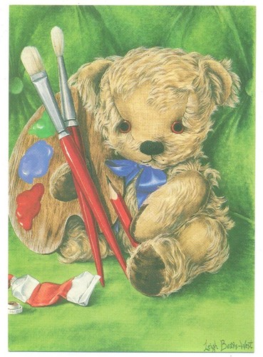 Postcard teddy bear - teddy,