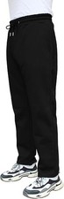 Mens Fleece Joggers Tracksuit Bottoms Zip Pockets Sweat pants Gym Trousers S-3XL