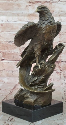 Bronze eagle large amp signed - bronze,