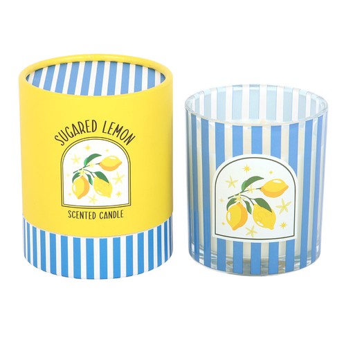 Sugared lemon scented candle - scented,