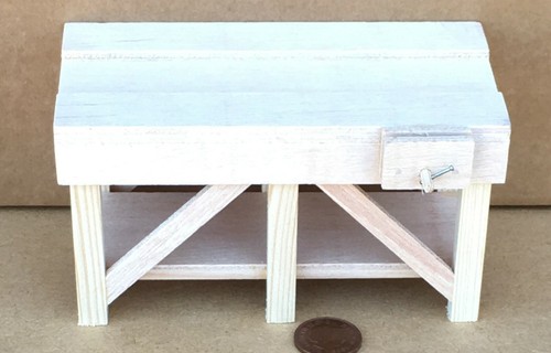 Dolls house work bench natural - dolls,