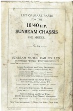 SUNBEAM 16/40hp CHASSIS