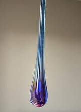  15cm Long Blue Purple Oily Murano? Glass Chandelier Light Tear Drop Ornament 