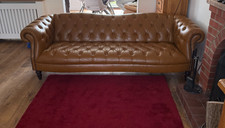 Leather 4 seater chesterfield