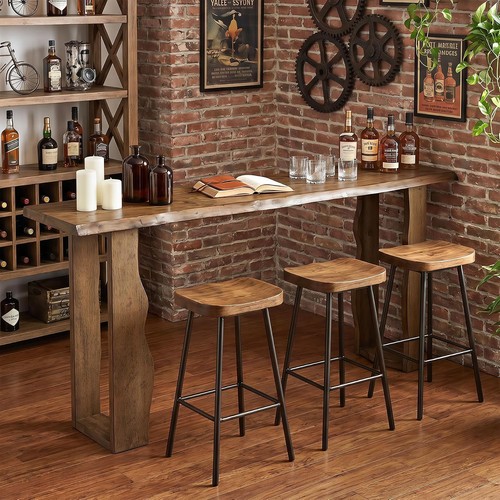 Solid wood bar table - 70.9'',