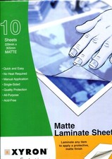 XYRON Solutions - Matte Laminate Sheets 10 229mm x 305mm