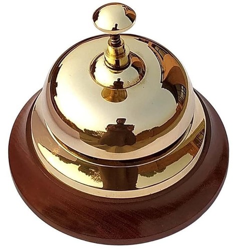 Solid brass desktop bell - desktop,