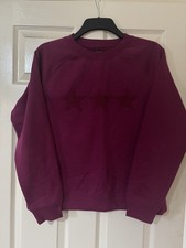 Next Dark Pink Sweater With Star Detail Size M