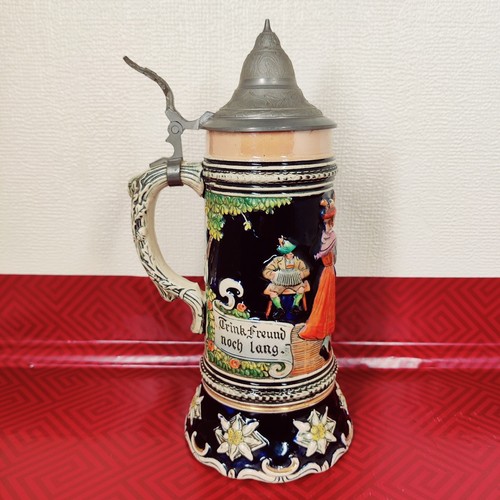 Vintage german pewter lidded - german,