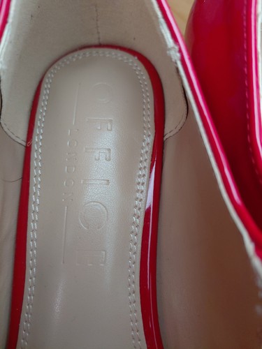 Office london red patent mary - red,