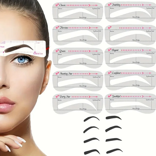 10x eyebrow stencils - eyebrow,
