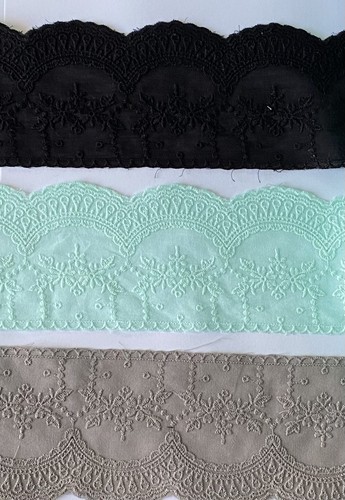 Cotton embroidered lace - lace, fabric