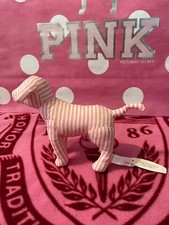 NWT Victoria's Secret Pink Dog White and Pink stripes 2004