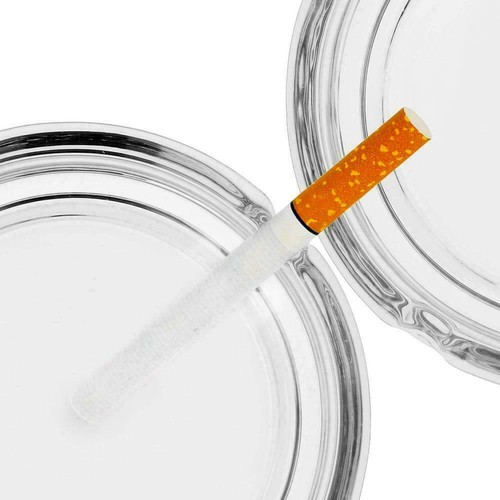 Glass ashtray clear round - glass,