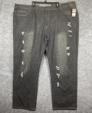 Winchester NWT Jeans Black  Mens 52 Factory Distressed  Grudge  Denim MSRP $68