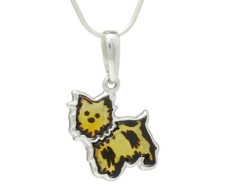 NATURAL BALTIC AMBER STERLING SILVER 925 Small Dog  PENDANT & CHAIN NECKLACE