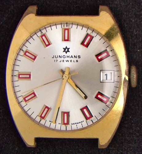 Junghans silver dial - junghans, red