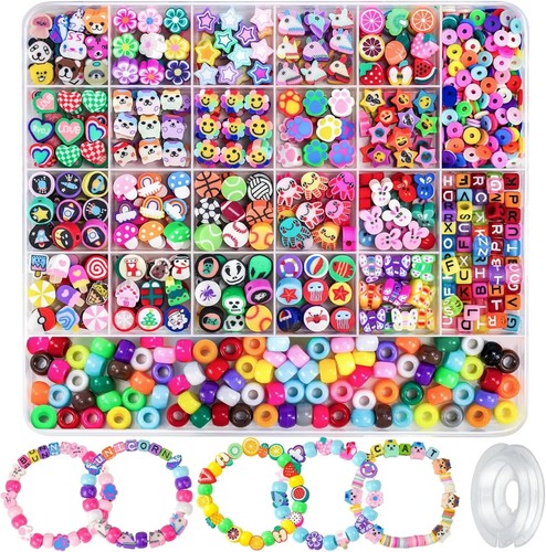 1200 pcs polymer clay beads - pcs,