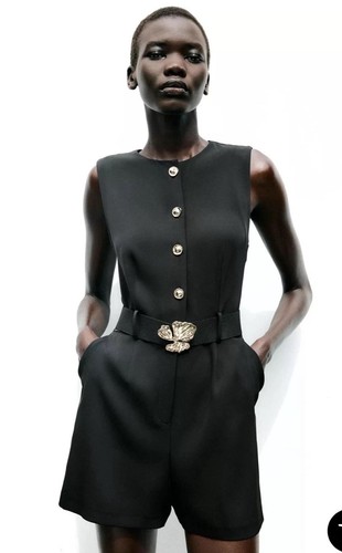 Zara black crepe - black, sleeveless