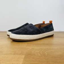 Mulo Suede Loafers Navy Blue Size UK 10 EU 44 Handmade in Portugal Espadrilles
