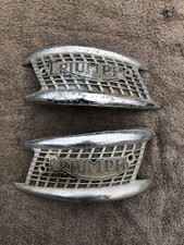 Pair Of Meriden Triumph Garden Gate Tank Badges
